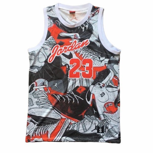 Camiseta Michael Jordan NO 23 Commemorative Gris